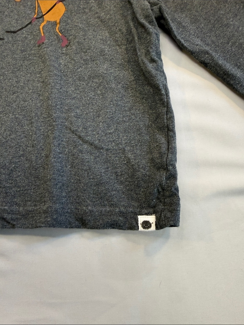Little Earth Charcoal Long-Sleeve Tee with Hockey Moose Graphic - Picture 3 of 3